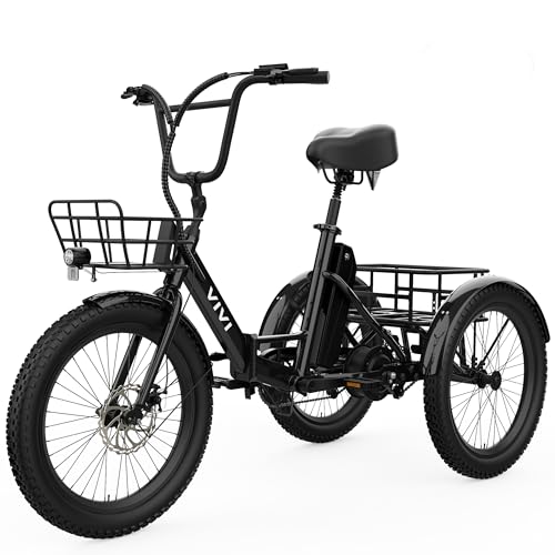 Vivi T01 20″ x2.6 Fat Tire Electric Tricycle for Adults,