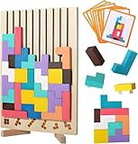 Caja de rompecabezas de madera, juguete Montessori Juegos 4 5 6 7 años, rompecabezas de inteligencia, rompecabezas de madera para niños, promueve la imaginación espacial y el pensamiento lógico, idea