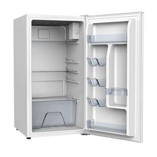 Image of Magic Chef 3.2-cu. ft. Mini Fridge in White, Small Compact All Refrigerator with No Freezer for Bedroom, Apartment, Dorm Room, Office