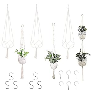 Gvolatee Makramee 6er Pflanzenampel Set