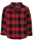 The Children's Place Little Kid (4-8 Years) Baby Toddler Boys Long Sleeve Buffalo Plaid Flannel...