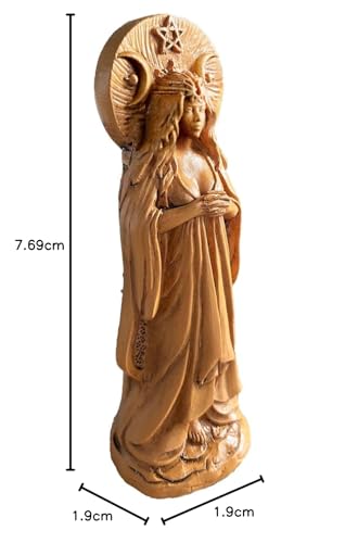 Estatua Selene Diosa de la Luna dorada miniatura 6