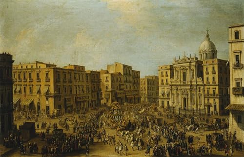 Tableaux peinture sur toile Antonio Joli décoration chambre 60x90