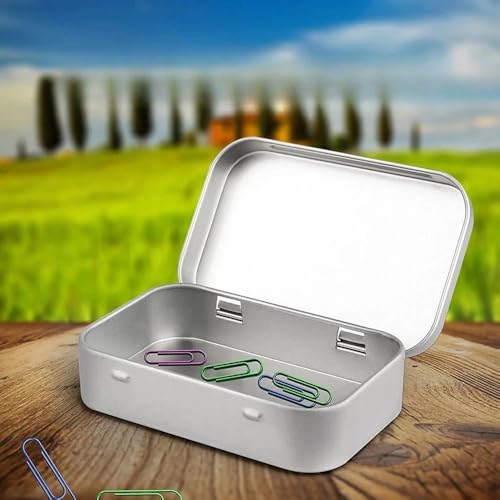 1 caixa de lata fosca, caixa de lata para pen drive USB, doces de armazenamento de cartões do tesouro do pescador
