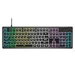 Corsair K55 CORE RGB Membrane Wired Gaming Keyboard – QWERTY US Layout – Quiet, Responsive Switches – Spill Resistance – Ten-Zone RGB – Media Keys – iCUE Compatible – PC, Mac – Black