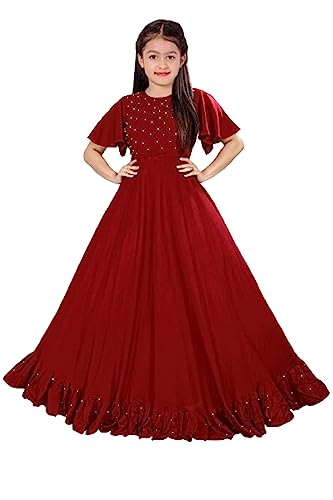 Image of Girls Rayon Calf Length Dress