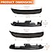 FetonAuto Dynamic Amber Red LED Side Marker Lights For Chrysler 300 2015 2016 2017 2018 2019 2020 2021 2022 2023 Front Rear Bumper Fender Smoked Lens Sidemarker Lamp Accessories