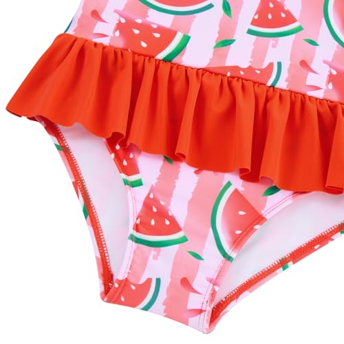 Image of Vieille Toddler Little Girls One Piece Swimsuits Ruffles Bathing Suits Mermaid Dinosaur Swimwear 2-7T