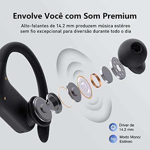 Tranya X5 Fone de Ouvido Esportivo Sem Fio Fone Bluetooth 5.3