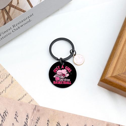 YINSSA Basketball Gifts For For Girls Women Team Gifts For Basketballs Players Coach Lovers Teenage Girl Sports Pink Basketball Keychain Accessories - Thumbnail 2