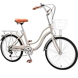 YSACJFD Bicicleta Urbana para Hombres Y Mujeres Adultos, Frenos D