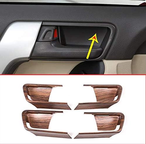 4pcs Pine Wood Grain for Toyota Land Cruiser Prado FJ150 150 2014-2018 Car ABS Interior Door Bowl Cover Trim Auto Accessories