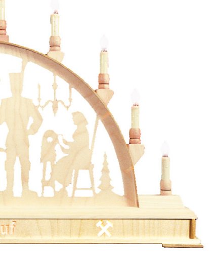 Candle Arch - Miners Glück auf! - 78cm x 45cm / 31 x 18 inches - Manufaktur Seidel