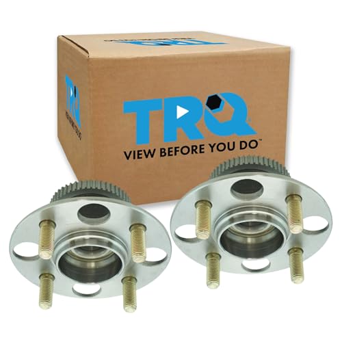 Image of TRQ 2 Piece Rear Wheel Bearing & Hub Assembly Set Compatible with 2000-2006 Honda Insight