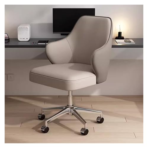 WIGSELBL Office Chair Height Adjustable Mid Back Chair Swivel Large Seat Chairs Desk Chair Computer Chair Swivel Criss Cross Legged Chair with Wheels(Gray)