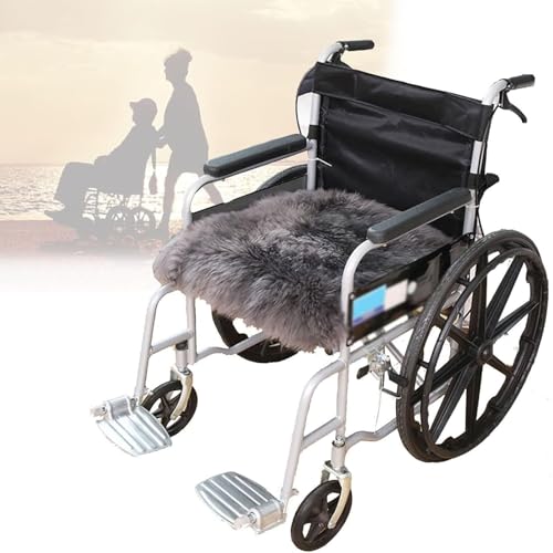 冬用 暖かい 車椅子用クッション フリース製車椅子用クッション ソフトシートカバー 車椅子、車、自宅、あらゆる椅子に最適(Dark Gray,50x50cm)