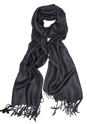 Achillea Sparkly Metallic Pashmina Shawl Wrap for Women – Elegant Scarf for Evening Dresses, Wedding Guests & Party Outfits