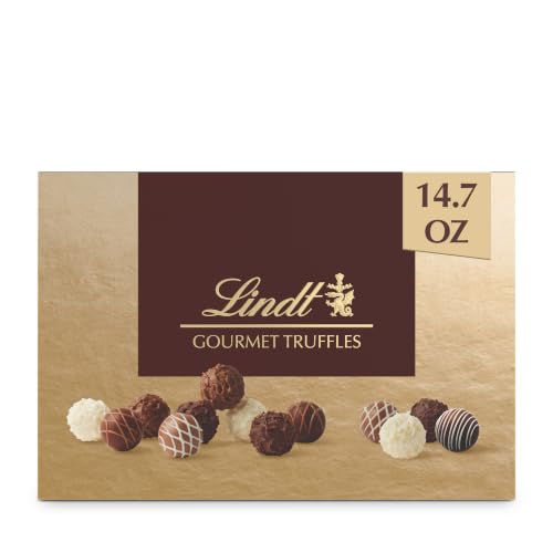 Lindt Gourmet Truffles Assorted Chocolate Candy Gift Box, 14.7 oz.