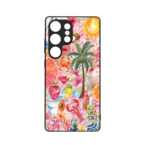 qizjio Summer Phone Case Shockproof Protective Collage Phone Cover for Samsung Galaxy S25 Ultra