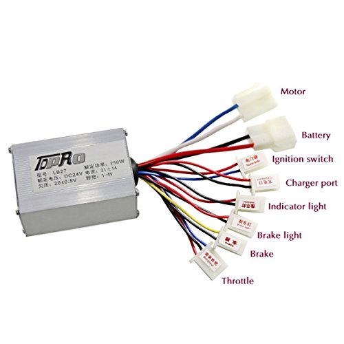Zxtdr 24V 250W Brush Speed Motor Controller And Throttle Grip For Electric Scooter Bicycle E-Bike Tricycle #TOP3