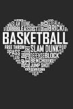 Love Basketball Heart: 6x9 Ruled Notebook, Journal, Daily Diary, Organizer, Planner