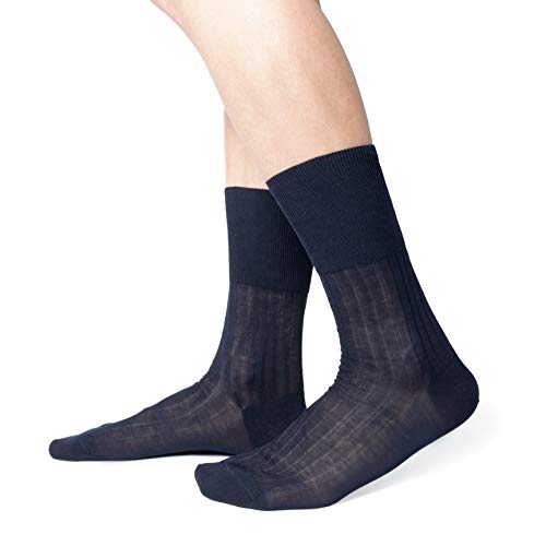 Chaussettes sanitaires homme sans élastique Ciocca en fil d'Écosse pour pieds sensibles
