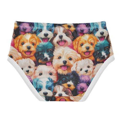 Girls Underwear Soft Cotton Colorful Puppies Dogs Kids Panties in Sizes 2/3t, 4t, 5t, 6 and 82