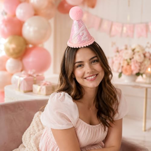 Image of piercing Half Birthday Decoration for kids, 1 /2 Birthday Decorations for kids, Half Way to One Decoration, Half Birthday Cap, Adorable Party Hat Milestone, Great for Photo Shoots