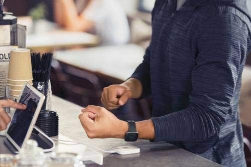 Fitbit Versa 2 Health & Fitness Smartwatch with Heart Rate, Music, Alexa Built-in, Sleep & Swim Tracking, Black/Carbon, One Size (S & L Bands Included) (Renewed)