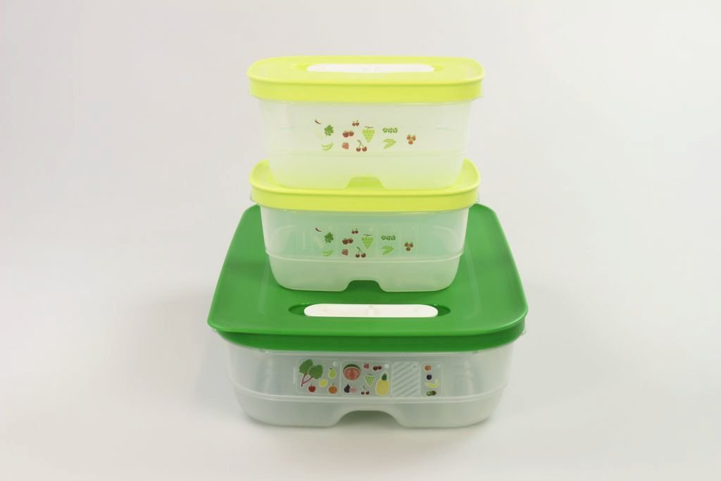 TUPPERWARE Kühlschrank 1,8L flach grün + 375 ml (2) limette KlimaOase P 23835