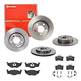 Bremsscheibenart: Voll Brembo Bremsscheiben Coated + Beläge Vorne + Hinten für Skoda Fabia 6Y VW Polo 9N