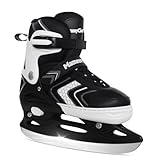 Adjustable Ice Skates for Kids Boys Girls, Soft Padding and Reinforced Ankle Support Ice Hockey Skates Suitable for Outdoor and Skating Rinks Black Size 3 4 5