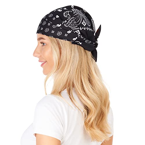 LOVARZI Bandana Scarf for Men and Women - Premium Cotton Stylish & Versatile Paisley Bandanas - Perfect Neck and Head Wear for Summer, Winter and Sports