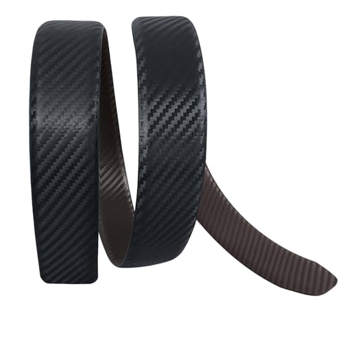 Image of Aakarshini Italian original leather belt strap /strip for men : Reversible, Adjustable, Without Buckle, Grip & Holes, Black /Brown ** Select the size carefully **