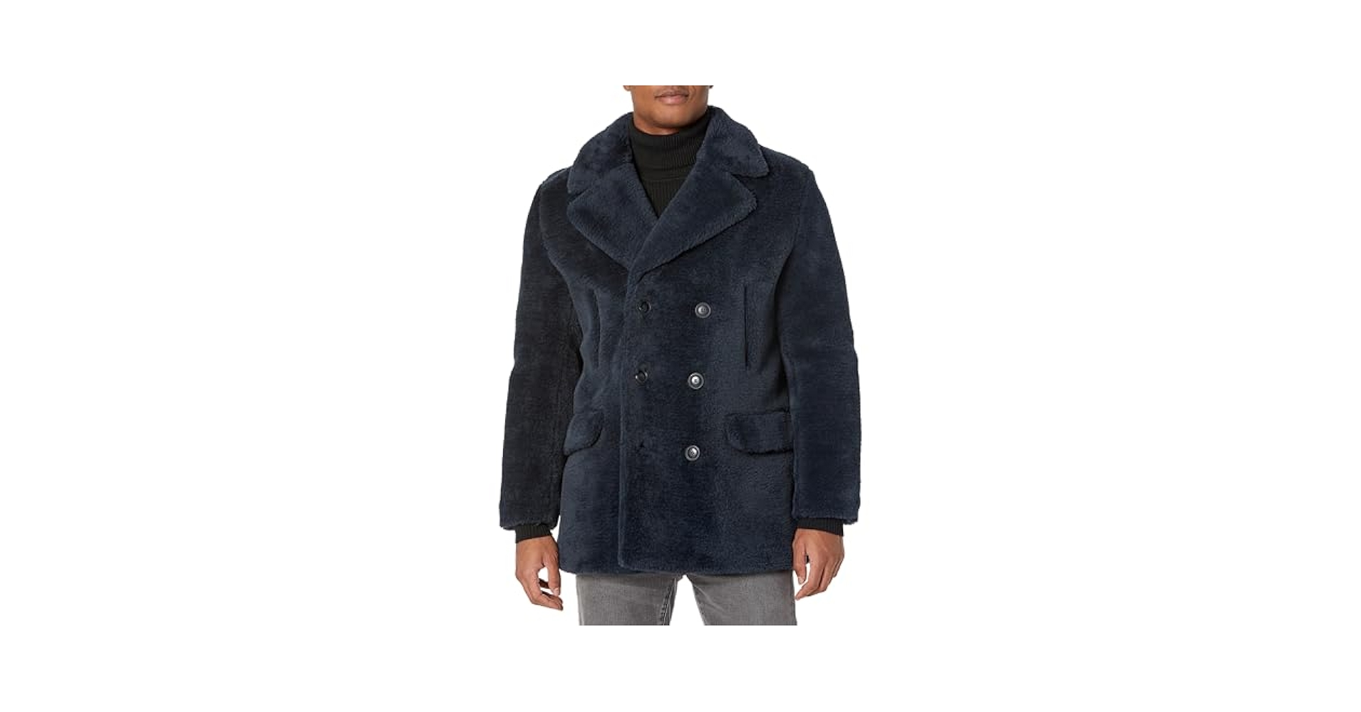 (UGG)フラッフピーコート ネイビー UGG Men's Ashbury Uggfluff Peacoat Jacket, Chestnut, S at