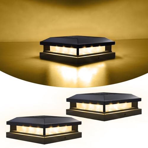 Lampe solaire pour poteau résout le problème de l'éclairage de jardin sans fil étanche lot de 2