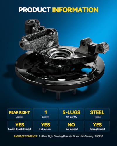 Image of PHILTOP Rear Right Steering Knuckle Wheel Hub Bearing for Subaru Forester