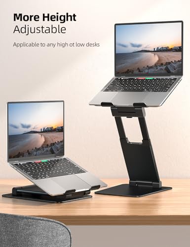 Nulaxy Height Adjustable Aluminum Laptop Stand — view 3