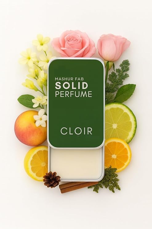 Image of Plant-Based Solid Perfume - Alcohol-Free Oud & Nomade - Non-Oily, Powerful Natural Scent for All Genders (CLOIR)