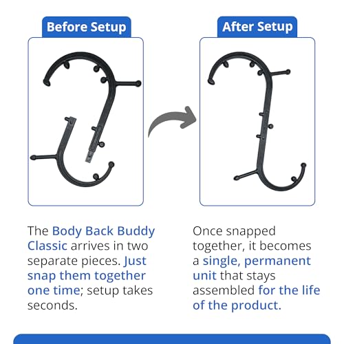 Body Back Buddy Classic USA Made Handheld Massage Cane - Full Body Trigger Point Tool for Deep Tissue Pain Relief - Dual Hooks for Back, Shoulder, Neck - (2.0 Black) - Image 5