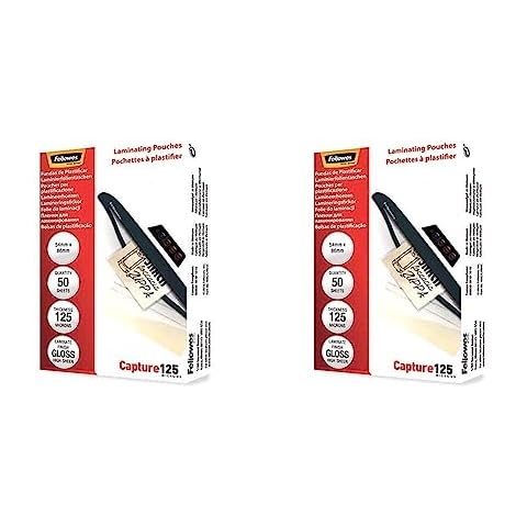 Fellowes 125 Micron Glossy Laminating Pouches Cover