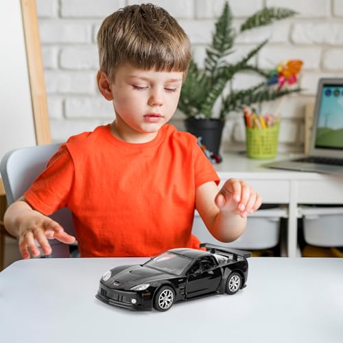 Auto Chevrolet Corvette C6R a escala 1:36 RMZ City Negro miniatura 6