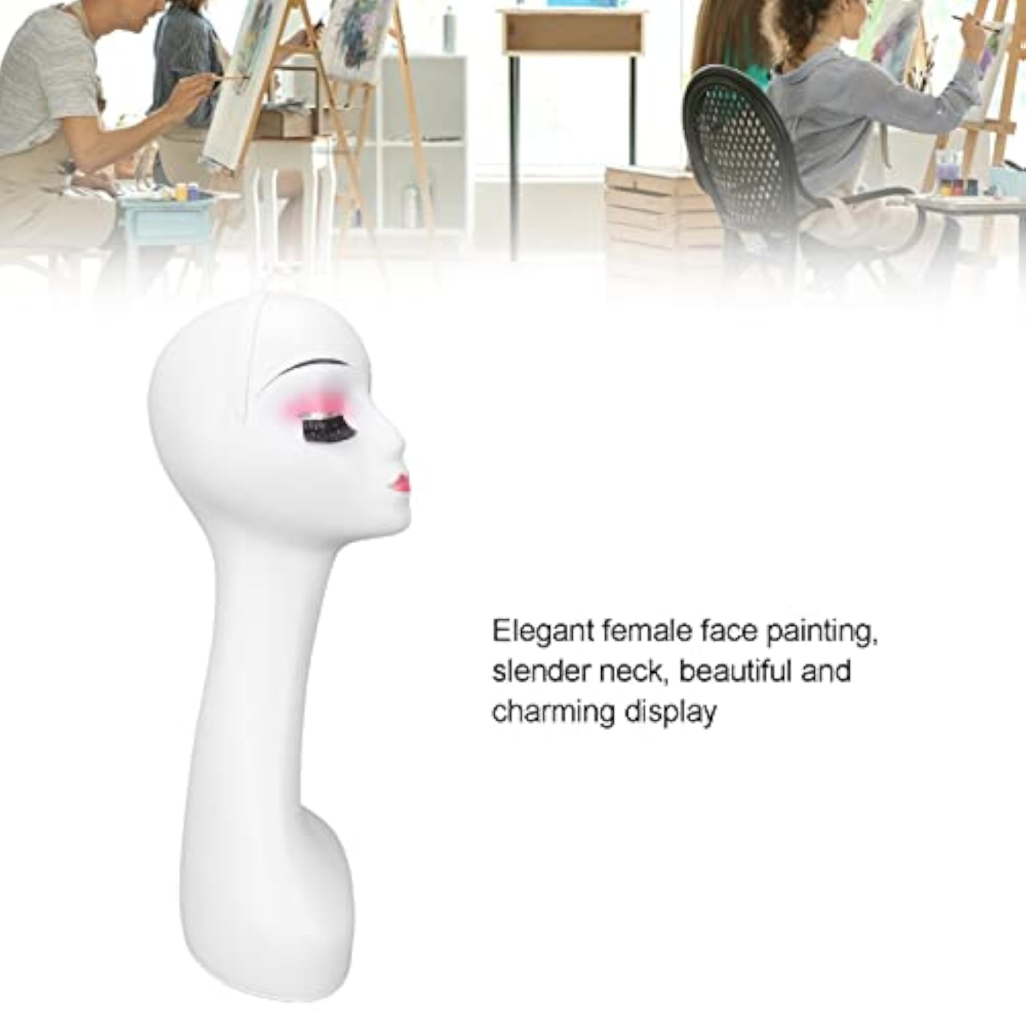 Stable Base Female Mannequin Head, Wig Display for Salon