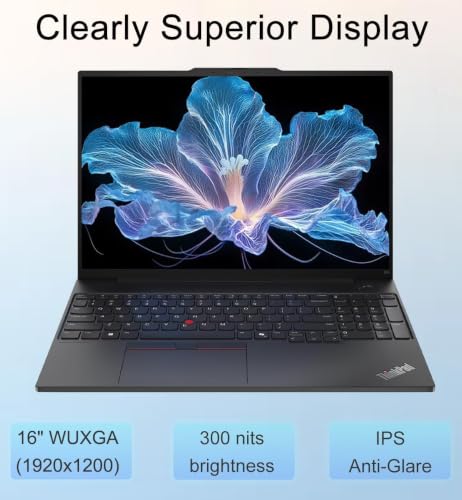 Image of Lenovo ThinkPad E16 Gen 3 Business AI PC Laptop (16 inch FHD+ Anti-Glare, Intel 12-Core Ultra 5 125U (> i7-1355U), 32GB DDR5 RAM, 1TB SSD), Thunderbolt 4, Webcam, Ethernet, Numeric KB Win 11 Pro (Renewed)