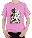 Kimetsu no Yaiba Daki Gyutaro Demonios Anime Regalo Manga Unisex Niños Camiseta, Rosa., 140
