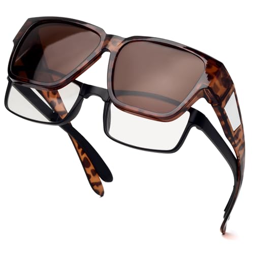 Face Shadow Polarized Sunglasses Fit Over Glasses for Men