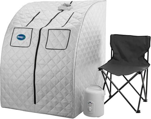 Durasage Oversized Portable Personal Steam Sauna Spa with 800W St...