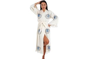 Lepard White Boho Kimono Robe - Quick Dry Clothing