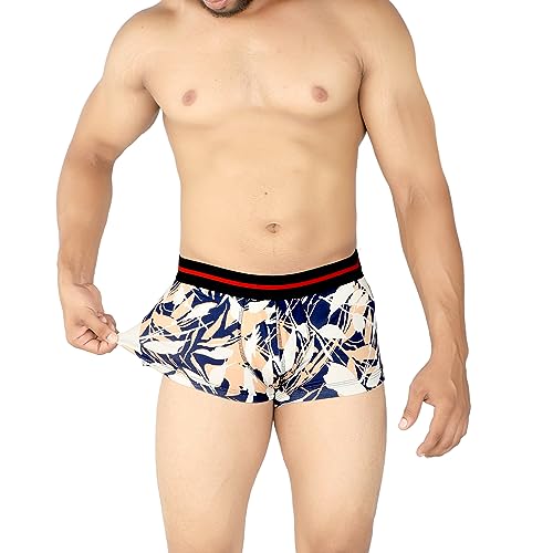 Image of Regular Fit Printed Cotton Trunks for Men |Combed Cotton, Stretchy Fabric, Anti-Bacterial and Microfibre Waistband (TKP)