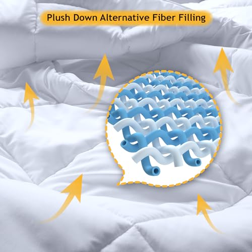 Threads For Bed 4 Season 2 In 1 Microfiber Duvet (4.5 Tog + 9 Tog), 13.5Tog Double Size Detachable Anti-Allergy Quilt With Skin-Friendly Microfiber Cover & Box-Stitched, Filling Weight: 800G + 1400G - 6